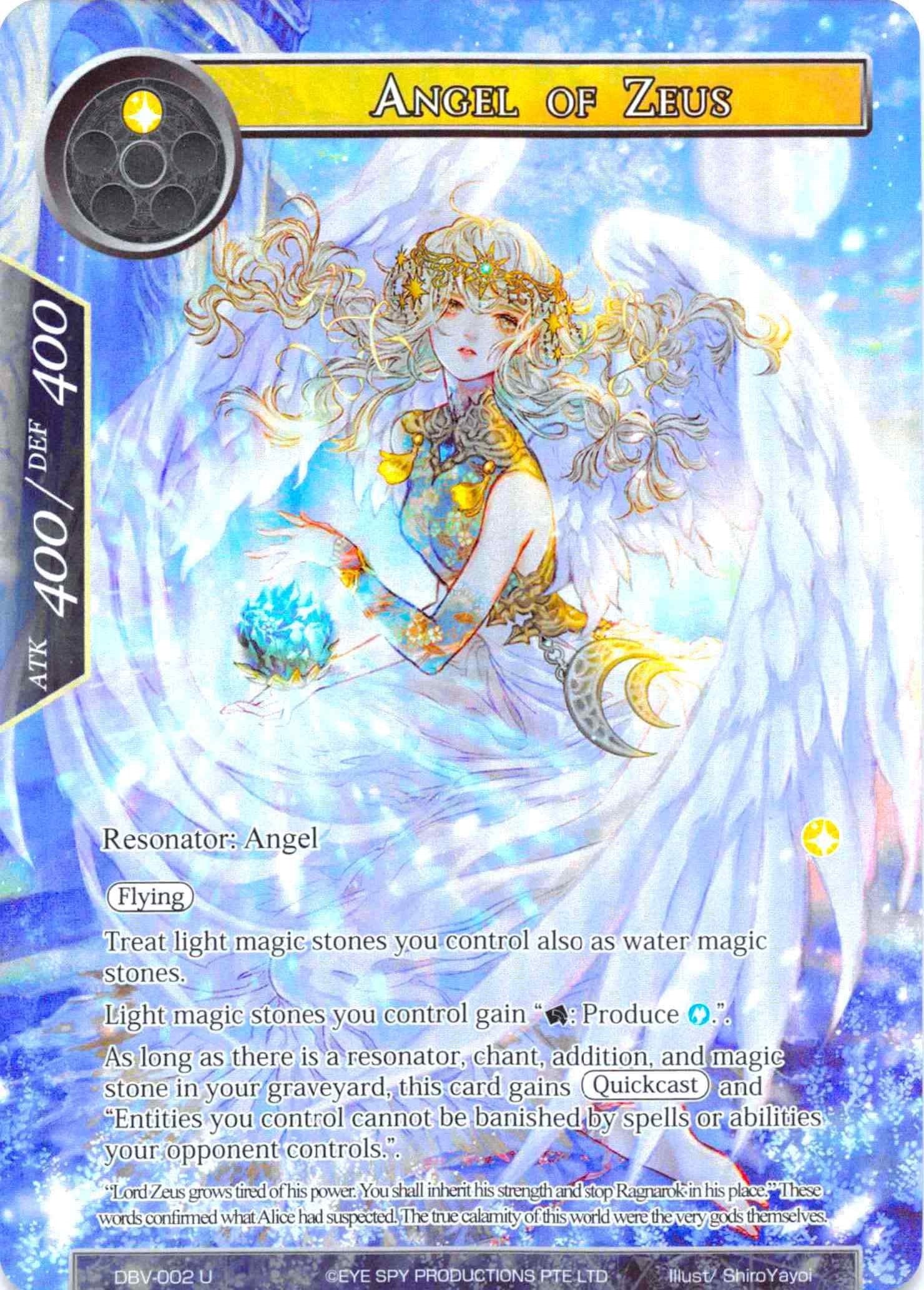 Image for Angel of Zeus (Full Art) (The Decisive Battle of Valhalla) (DBV-002) - Force of Will