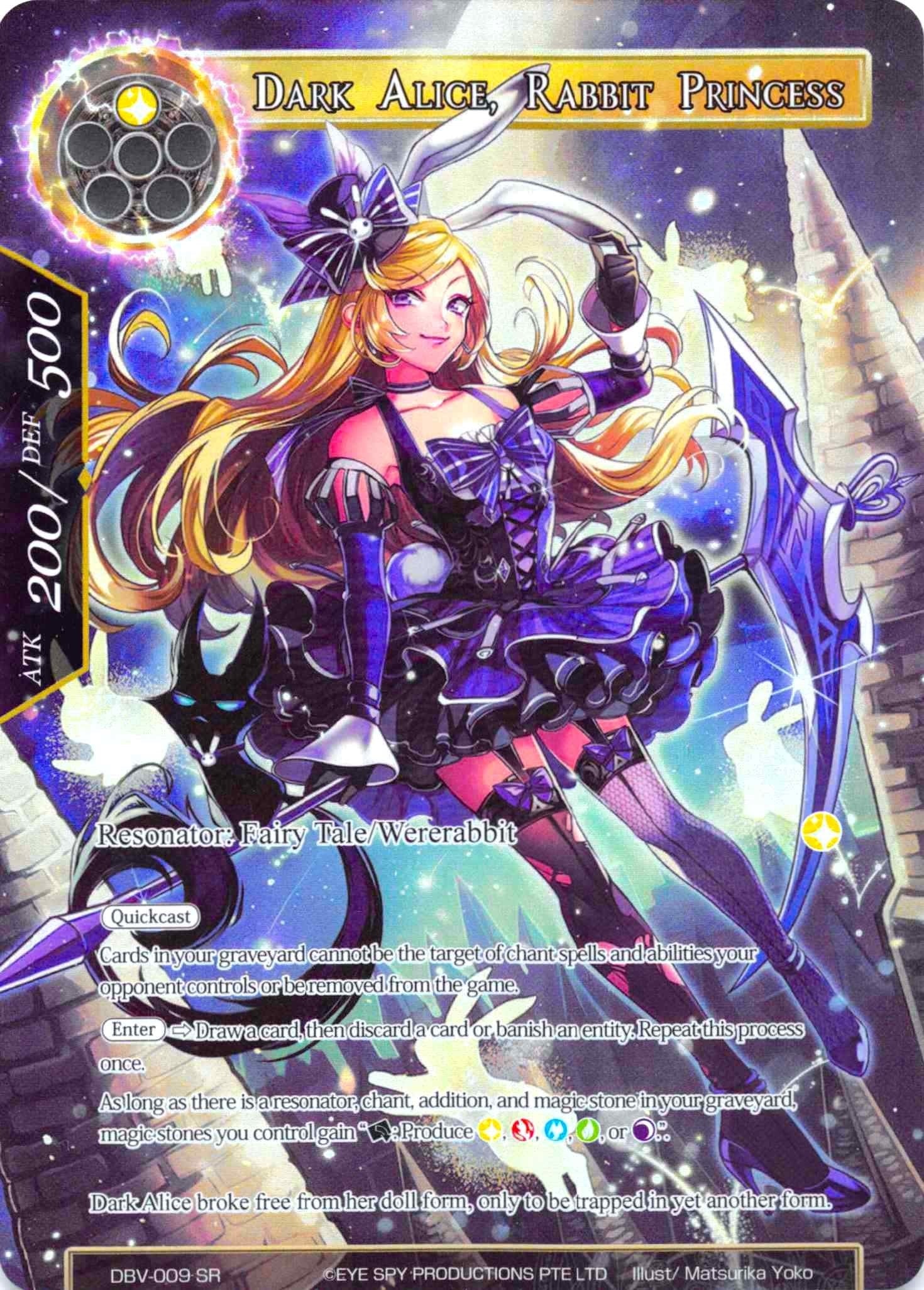 Image for Dark Alice, Rabbit Princess (Full Art) (The Decisive Battle of Valhalla) (DBV-009) - Force of Will