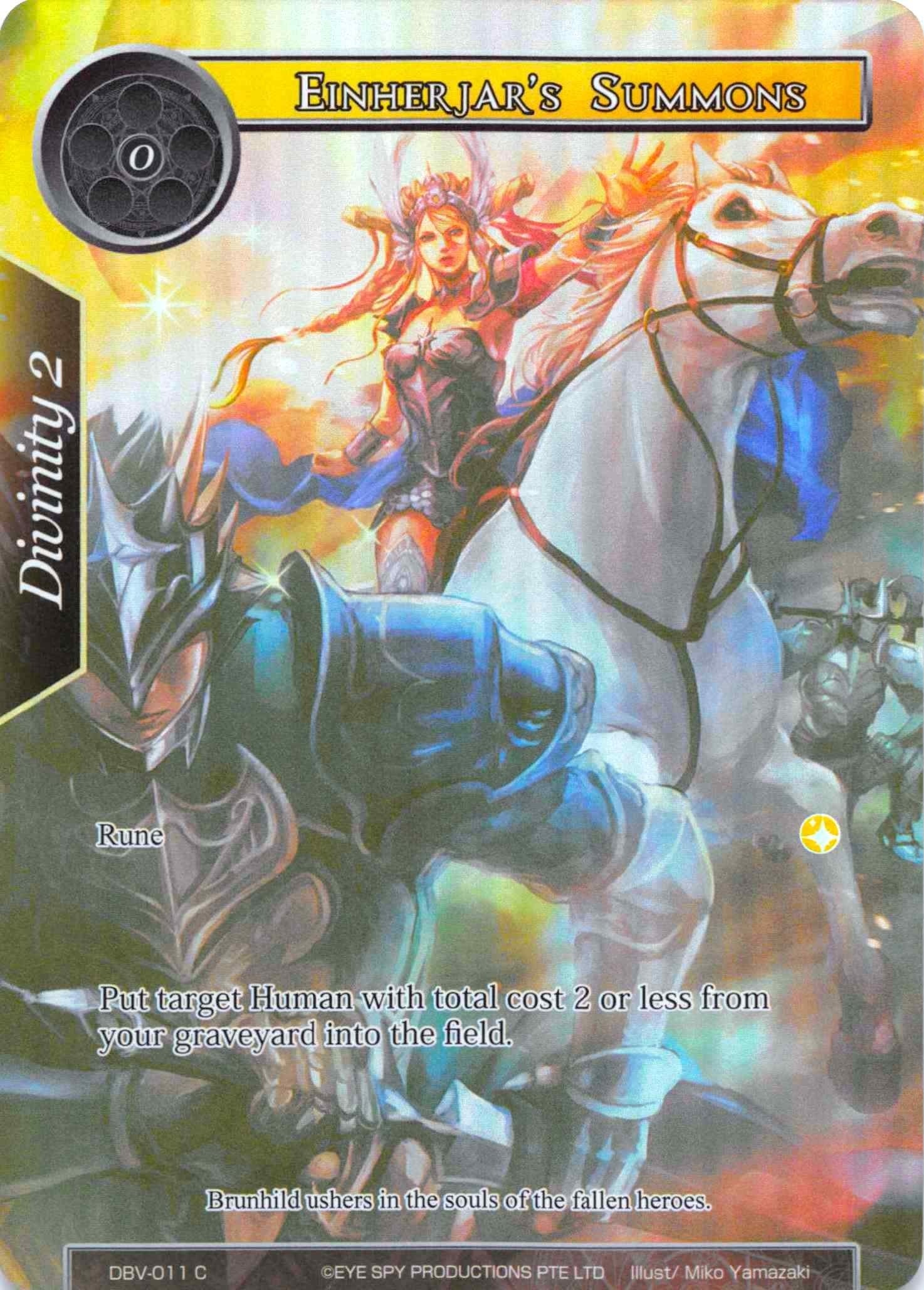 Image for Einherjar's Summons (Full Art) (The Decisive Battle of Valhalla) (DBV-011) - Force of Will
