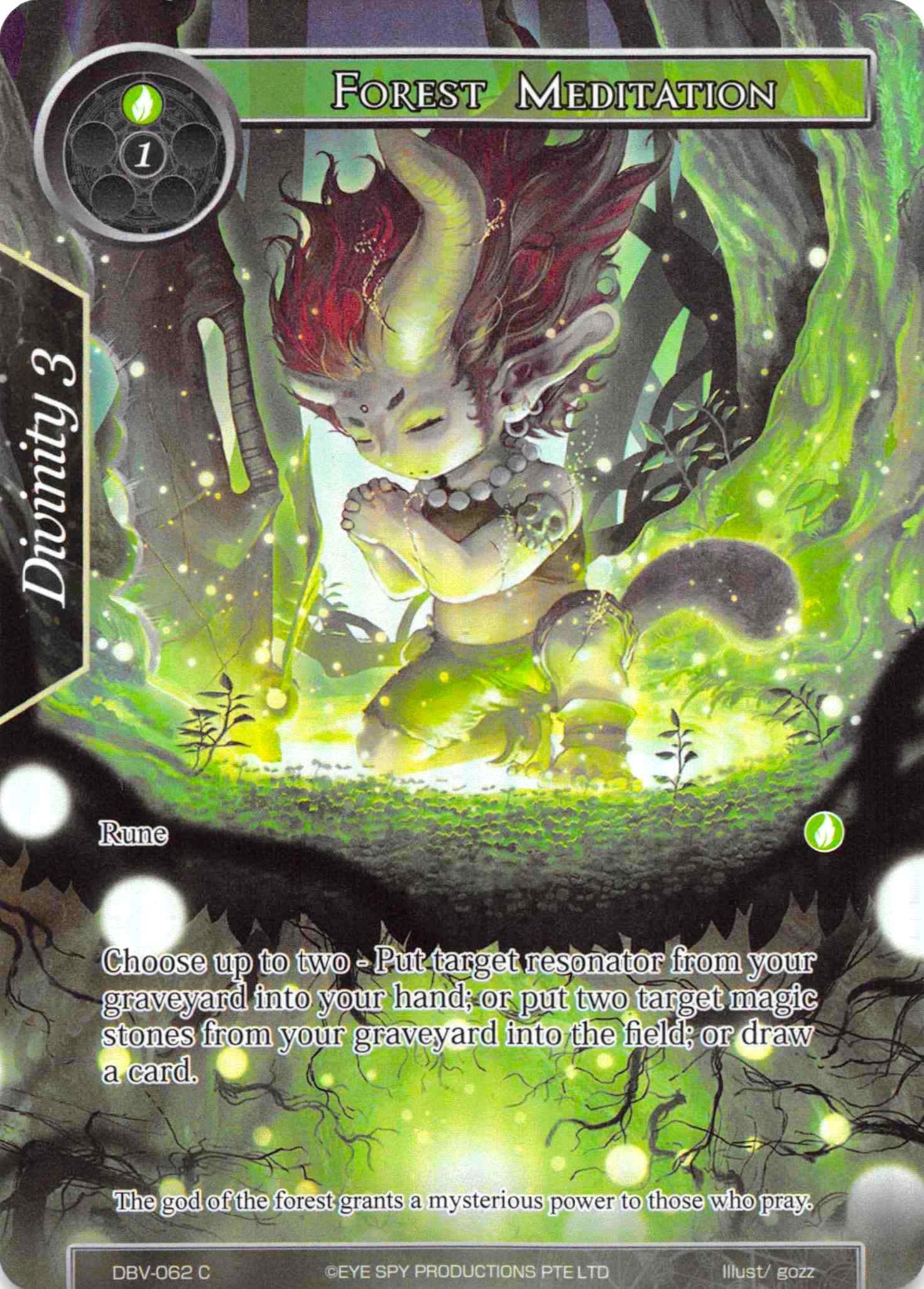 Image for Forest Meditation (Full Art) (The Decisive Battle of Valhalla) (DBV-062) - Force of Will