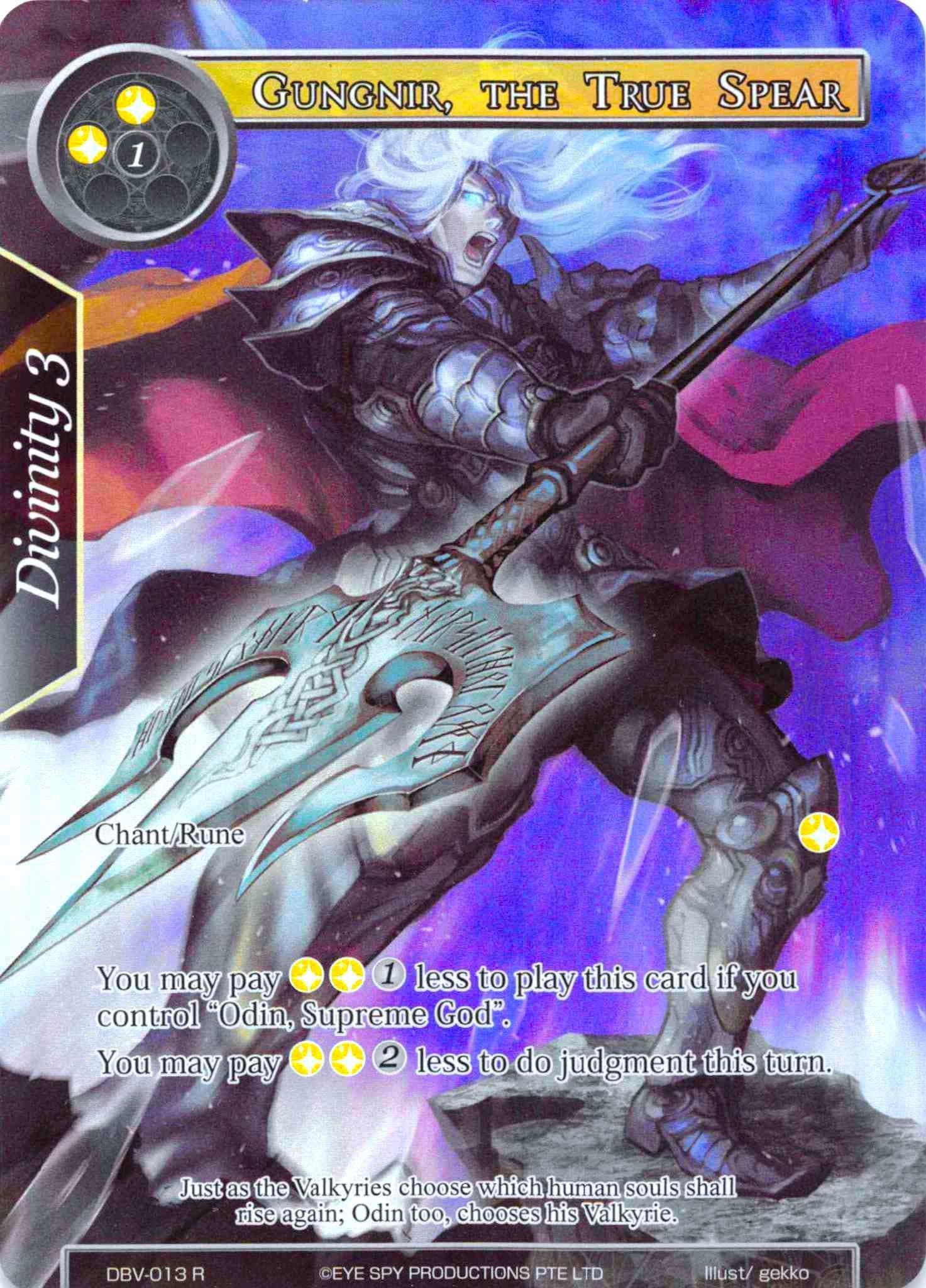 Image for Gungnir, the True Spear (Full Art) (The Decisive Battle of Valhalla) (DBV-013) - Force of Will