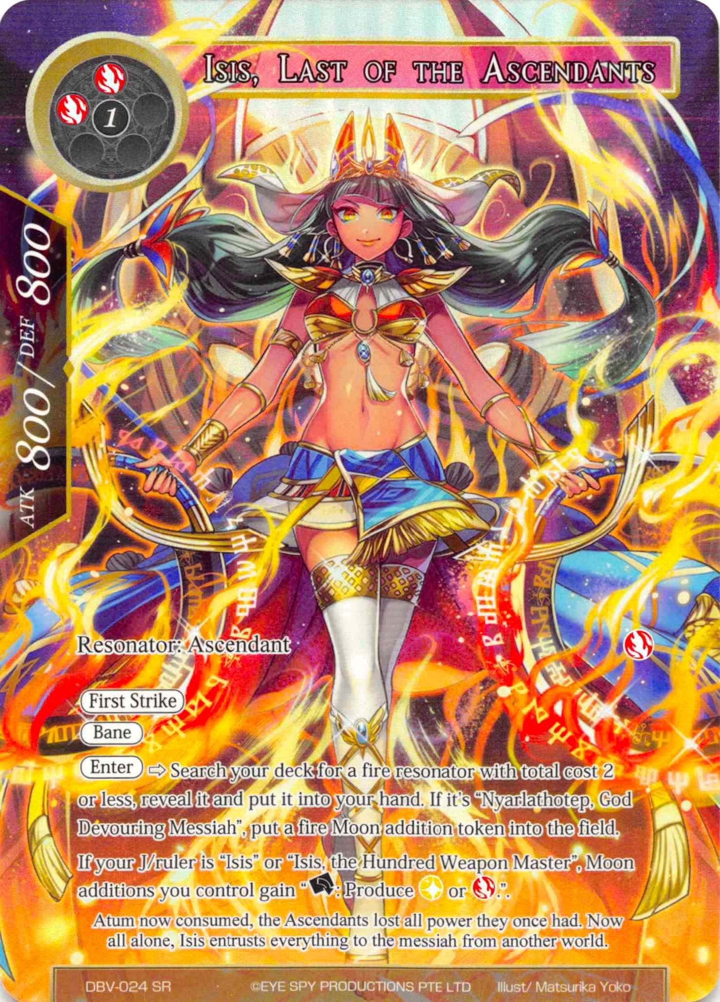 Image for Isis, Last of the Ascendants (Full Art) (The Decisive Battle of Valhalla) (DBV-024) - Force of Will