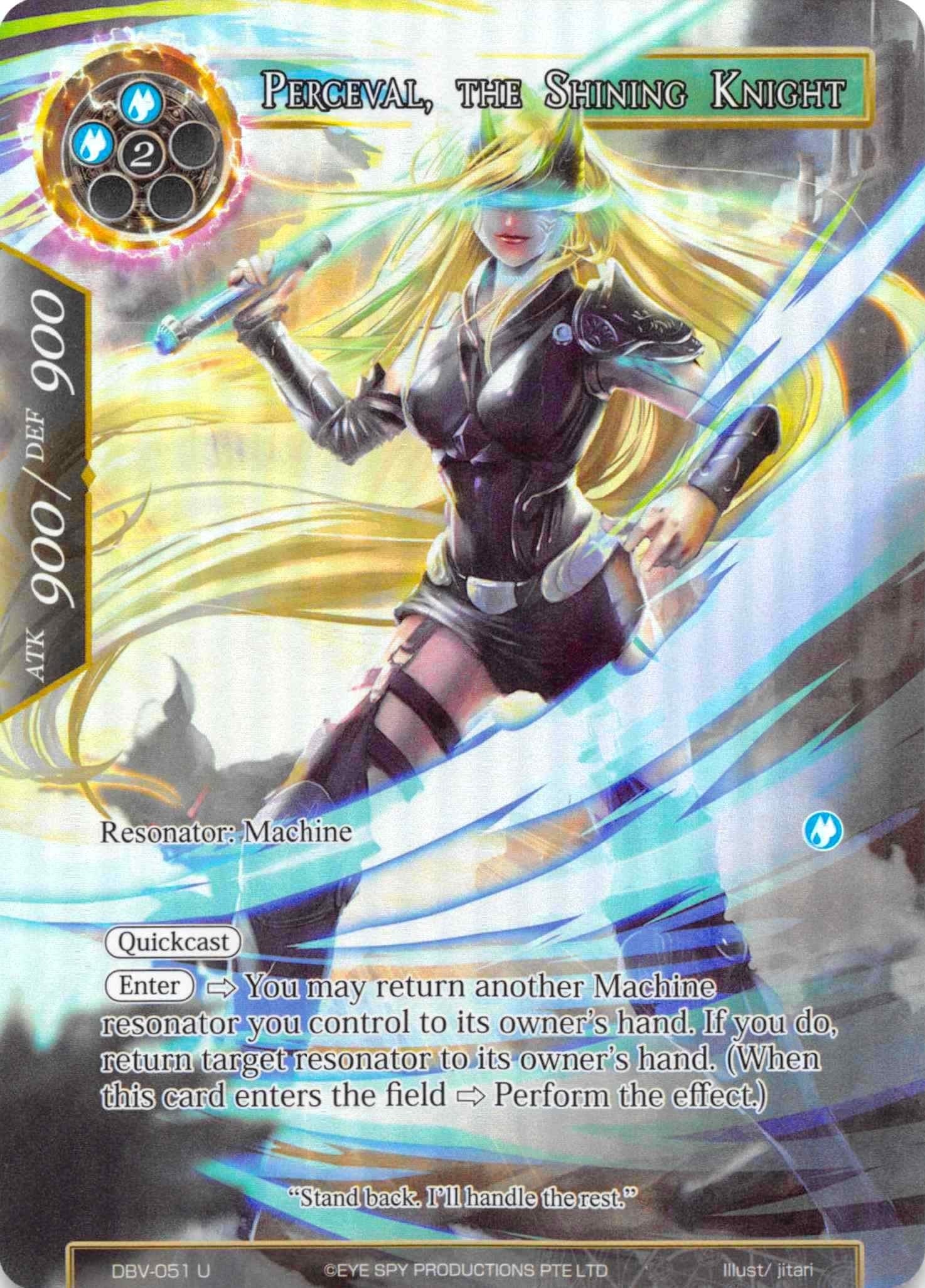 Image for Perceval, the Shining Knight (Full Art) (The Decisive Battle of Valhalla) (DBV-051) - Force of Will
