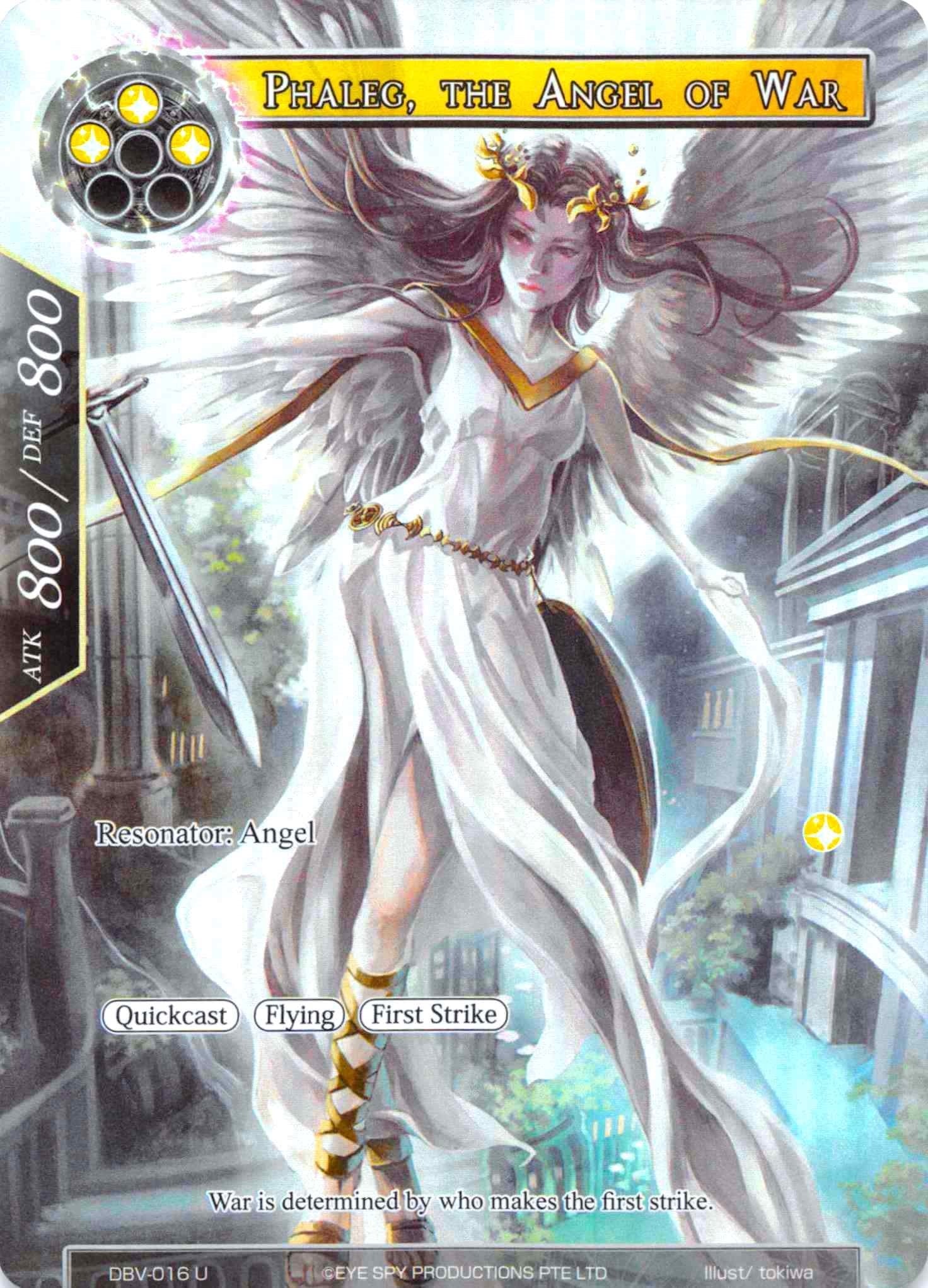 Image for Phaleg, the Angel of War (Full Art) (The Decisive Battle of Valhalla) (DBV-016) - Force of Will
