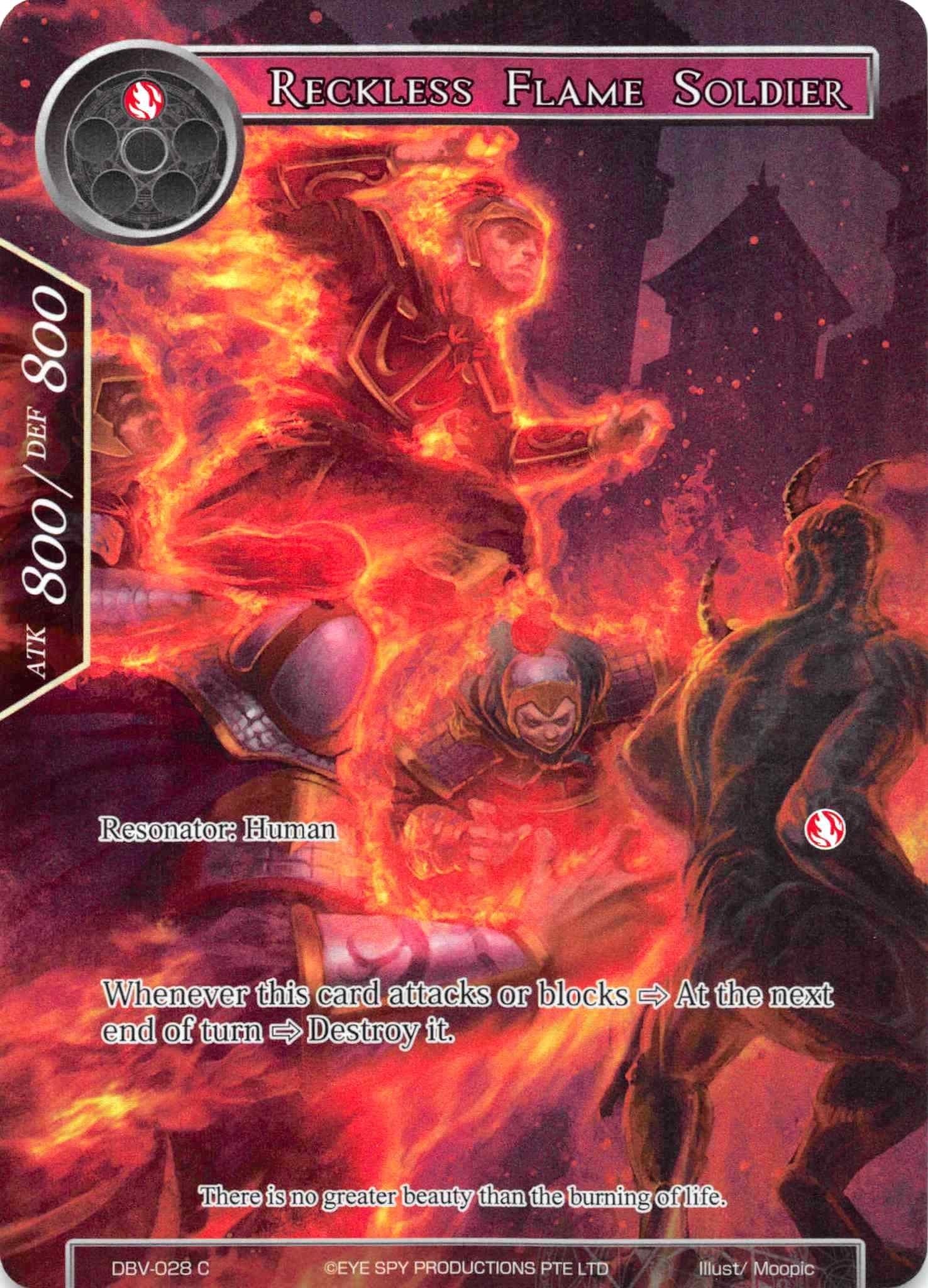 Image for Reckless Flame Soldier (Full Art) (The Decisive Battle of Valhalla) (DBV-028) - Force of Will