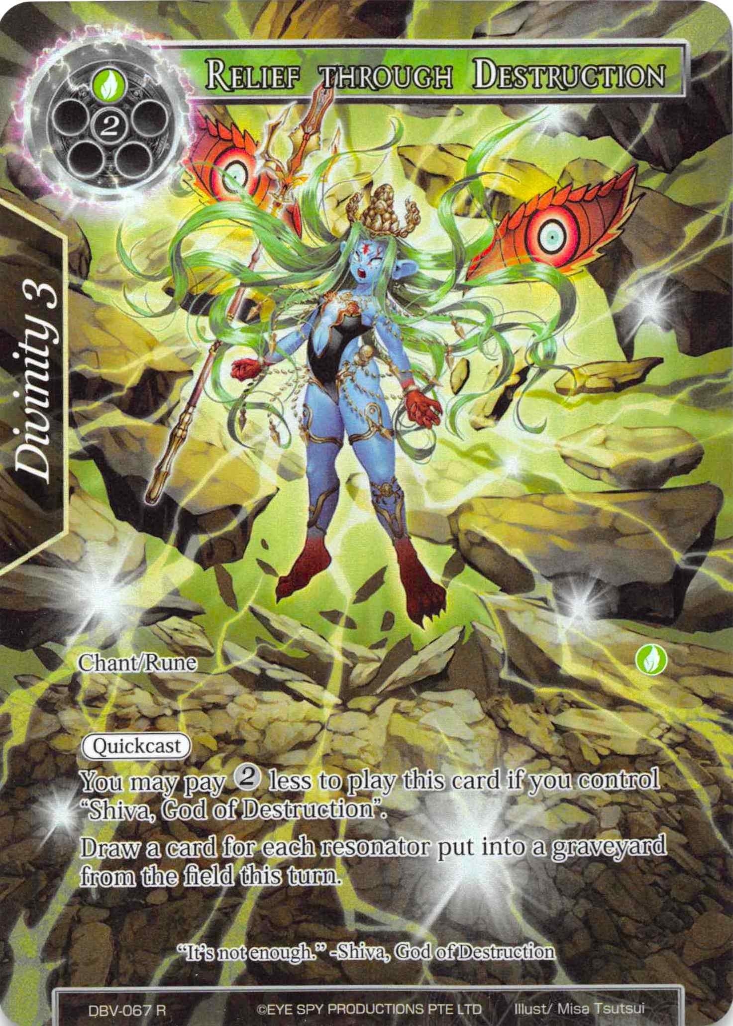 Image for Relief through Destruction (Full Art) (The Decisive Battle of Valhalla) (DBV-067) - Force of Will