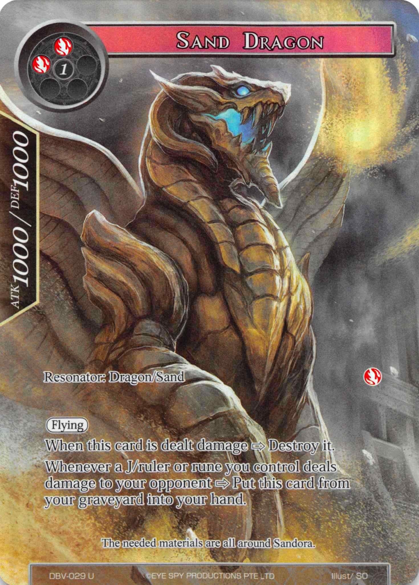 Image for Sand Dragon (Full Art) (The Decisive Battle of Valhalla) (DBV-029) - Force of Will