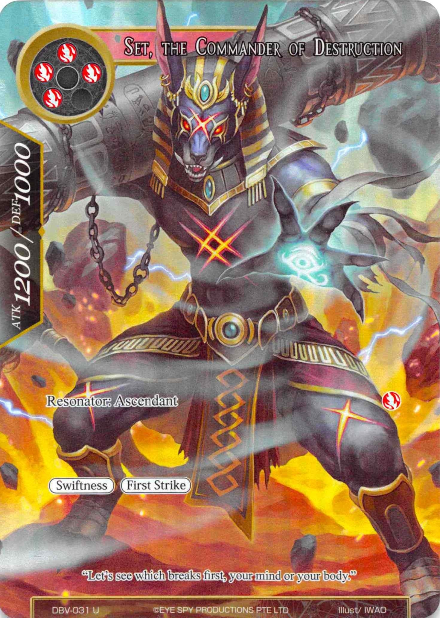 Image for Set, The Commander Of Destruction (Full Art) (The Decisive Battle of Valhalla) (DBV-031) - Force of Will