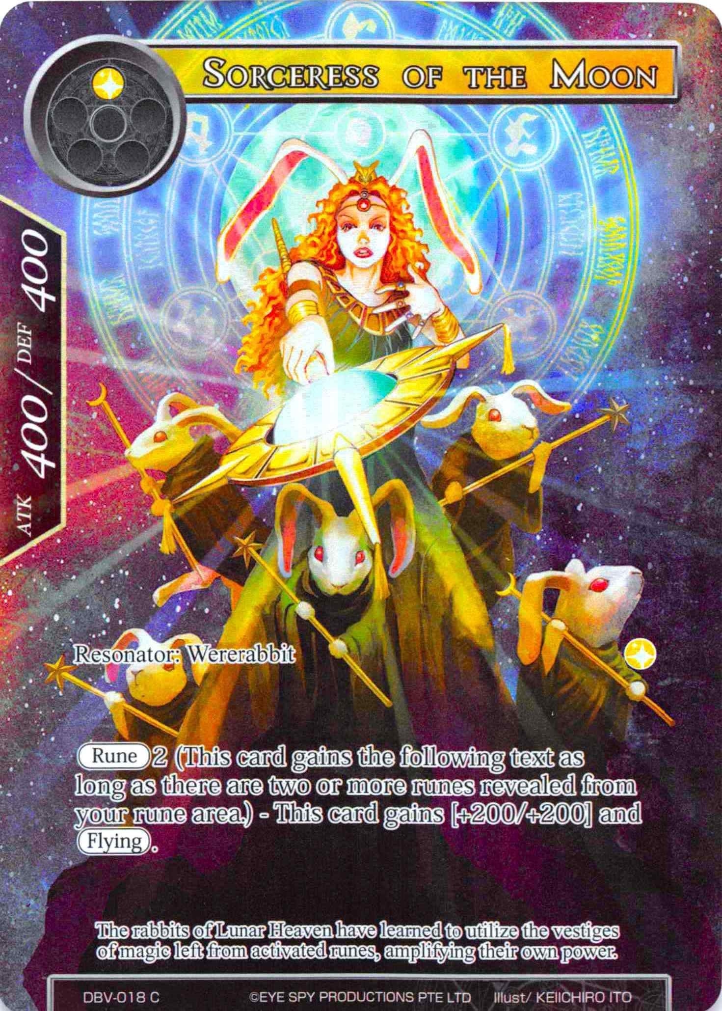 Image for Sorceress of the Moon (Full Art) (The Decisive Battle of Valhalla) (DBV-018) - Force of Will