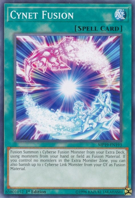 Image for Cynet Fusion (2019 Gold Sarcophagus Tin Mega Pack) (MP19-EN193) - YuGiOh