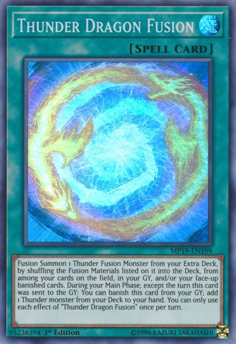 Image for Thunder Dragon Fusion (2019 Gold Sarcophagus Tin Mega Pack) (MP19-EN199) - YuGiOh