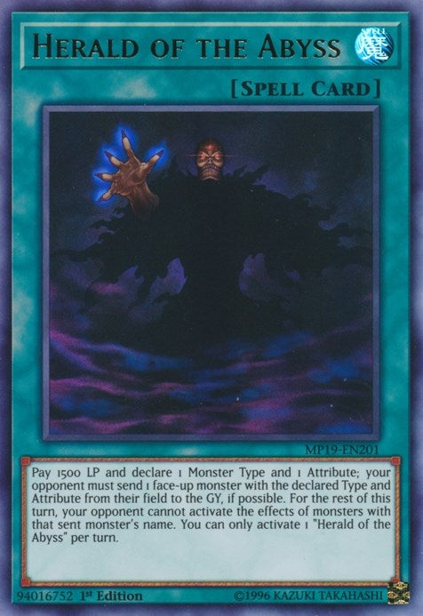 Image for Herald of the Abyss (2019 Gold Sarcophagus Tin Mega Pack) (MP19-EN201) - YuGiOh