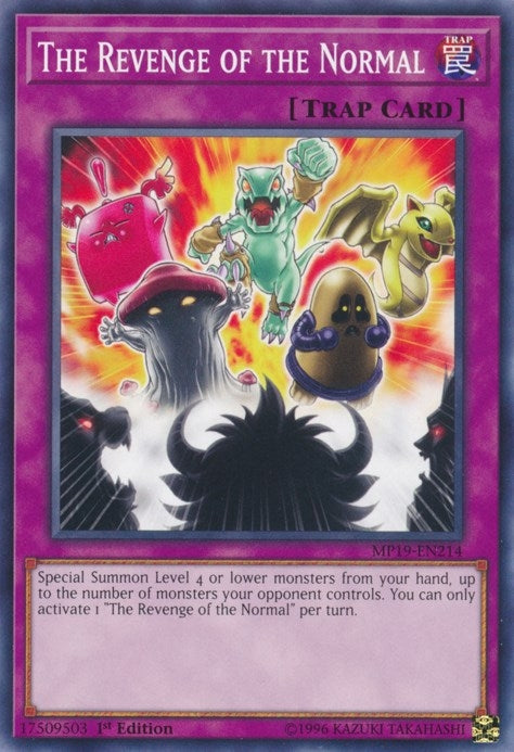 Image for The Revenge of the Normal (2019 Gold Sarcophagus Tin Mega Pack) (MP19-EN214) - YuGiOh