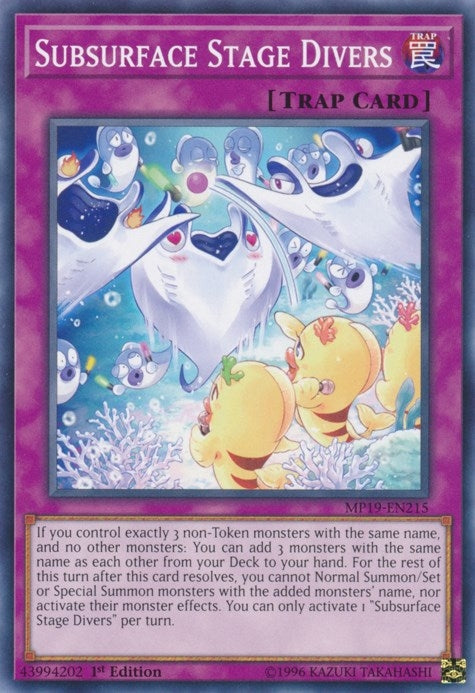 Image for Subsurface Stage Divers (2019 Gold Sarcophagus Tin Mega Pack) (MP19-EN215) - YuGiOh