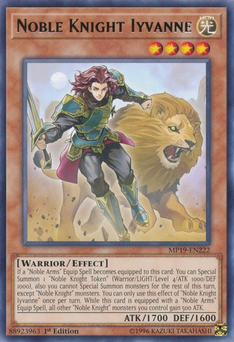 Image for Noble Knight Iyvanne (2019 Gold Sarcophagus Tin Mega Pack) (MP19-EN222) - YuGiOh