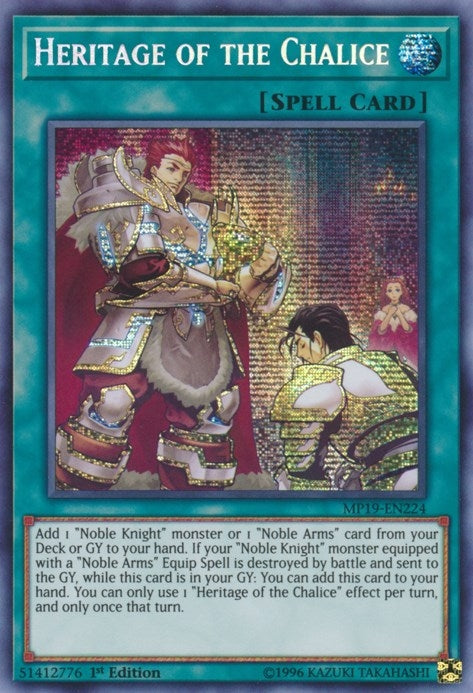 Image for Heritage of the Chalice (2019 Gold Sarcophagus Tin Mega Pack) (MP19-EN224) - YuGiOh