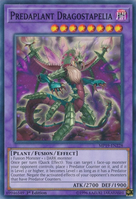 Image for Predaplant Dragostapelia (2019 Gold Sarcophagus Tin Mega Pack) (MP19-EN228) - YuGiOh