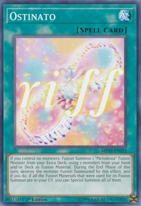 Image for Ostinato (2019 Gold Sarcophagus Tin Mega Pack) (MP19-EN232) - YuGiOh