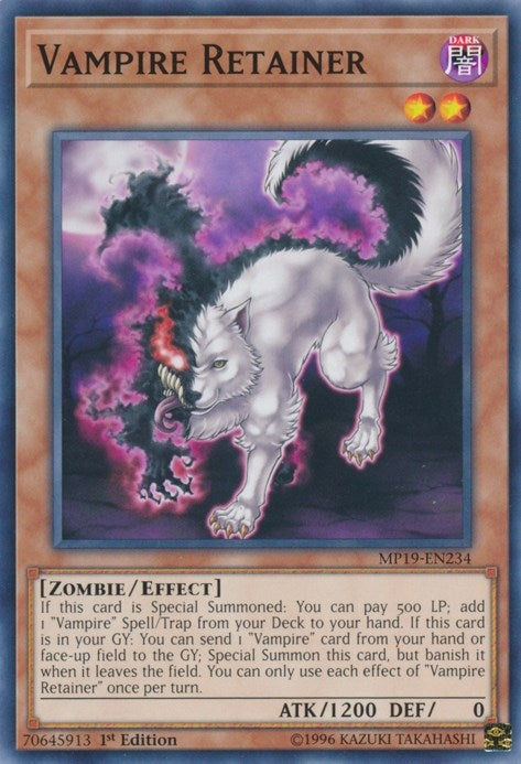 Image for Vampire Retainer (2019 Gold Sarcophagus Tin Mega Pack) (MP19-EN234) - YuGiOh