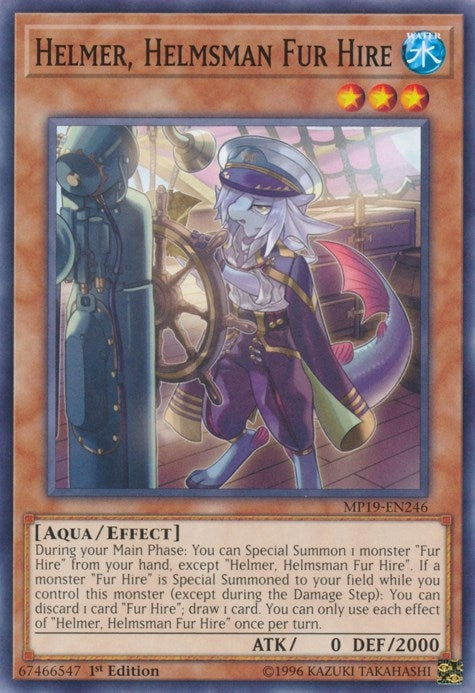 Image for Helmer, Helmsman Fur Hire (2019 Gold Sarcophagus Tin Mega Pack) (MP19-EN246) - YuGiOh