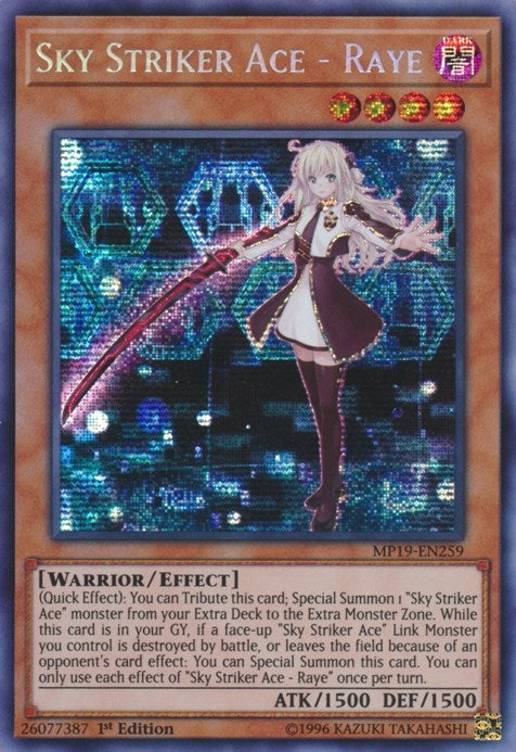 Image for Sky Striker Ace - Raye (2019 Gold Sarcophagus Tin Mega Pack) (MP19-EN259) - YuGiOh