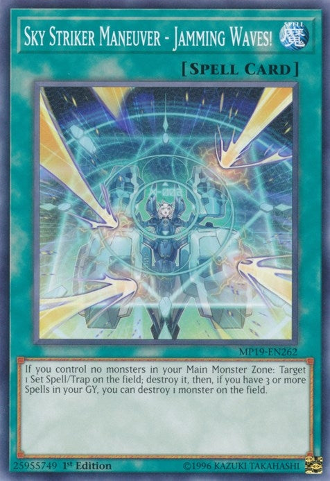 Image for Sky Striker Maneuver - Jamming Waves! (2019 Gold Sarcophagus Tin Mega Pack) (MP19-EN262) - YuGiOh