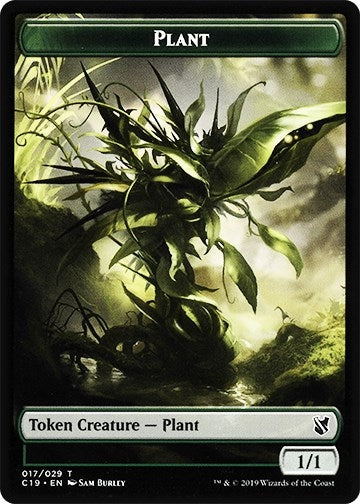 Image for Plant // Morph Double-Sided Token (Commander 2019) (17 // 27) - Magic: The Gathering
