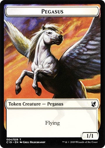 Image for Pegasus // Human Double-Sided Token (Commander 2019) (4 // 3) - Magic: The Gathering