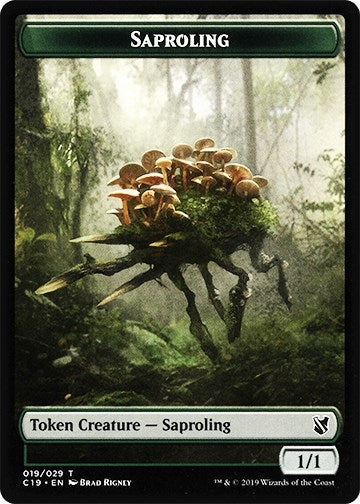 Image for Saproling // Morph Double-Sided Token (Commander 2019) (19 // 27) - Magic: The Gathering