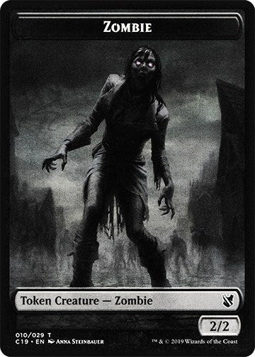 Image for Zombie (010) // Zombie (011) Double-Sided Token (Commander 2019) (10 // 11) - Magic: The Gathering