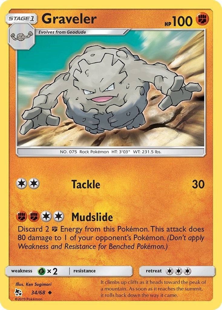 Image for Graveler (Hidden Fates) (34/68) - Pokemon