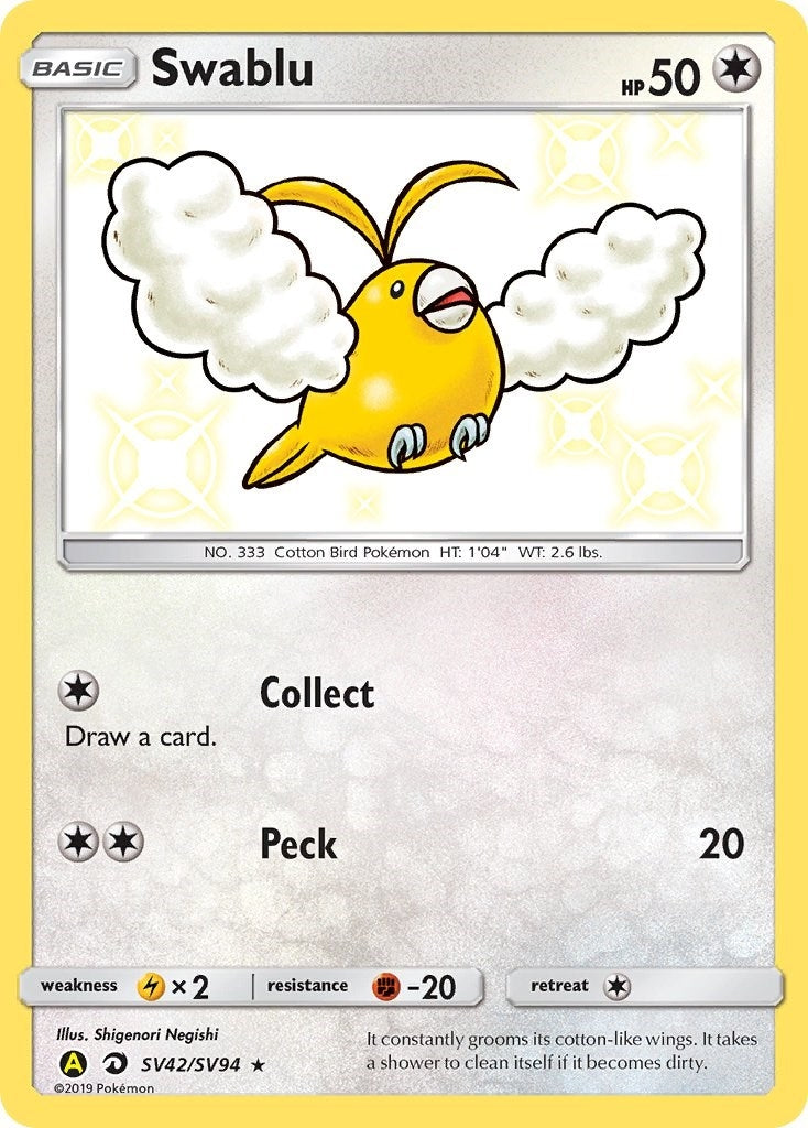 Image for Swablu (Hidden Fates: Shiny Vault) (SV42/SV94) - Pokemon