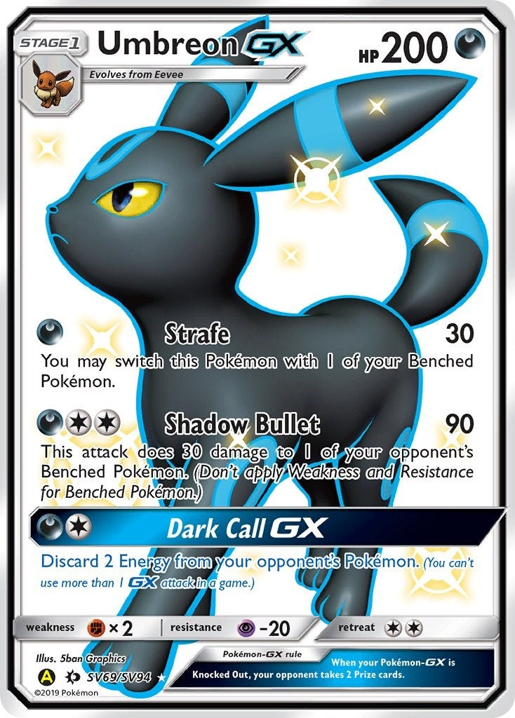 Image for Umbreon GX (Hidden Fates: Shiny Vault) (SV69/SV94) - Pokemon