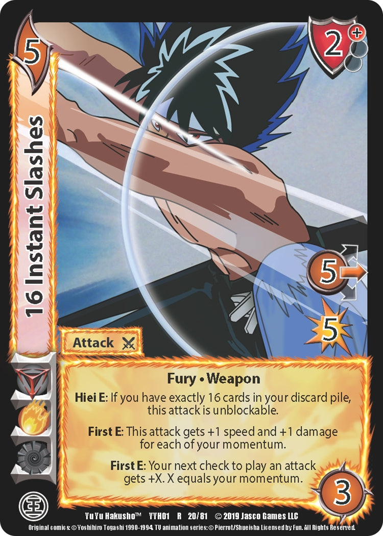 Image for 16 Instant Slashes (Yu Yu Hakusho) (20) - UniVersus