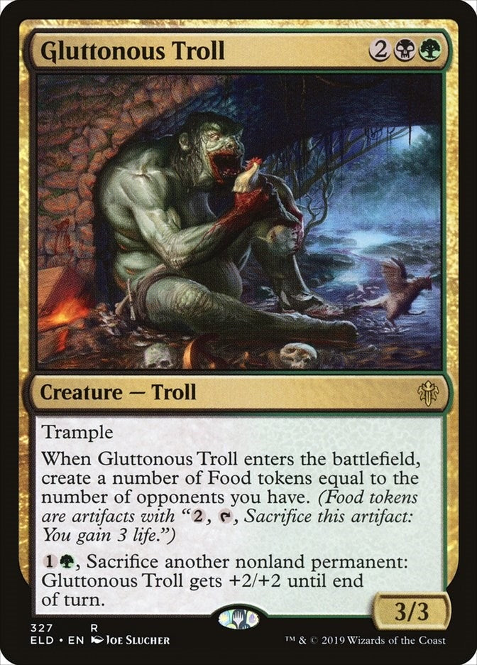 Image for Gluttonous Troll (Throne of Eldraine) (327) - Magic: The Gathering