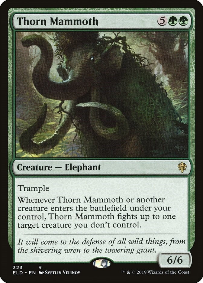 Image for Thorn Mammoth (Throne of Eldraine) (323) - Magic: The Gathering