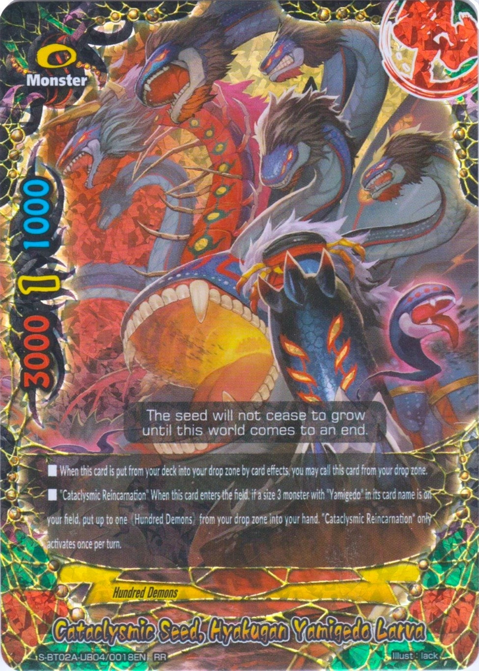 Image for Cataclysmic Seed, Hyakugan Yamigedo Larva (Blazing Overclash) (S-BT02A-UB04/0018EN) - Future Card BuddyFight