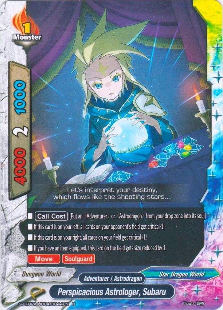 Image for Perspicacious Astrologer, Subaru (Blazing Overclash) (S-BT02A-UB04/0044EN) - Future Card BuddyFight