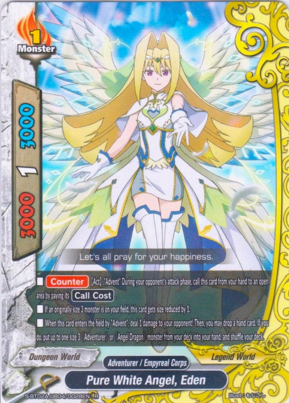 Image for Pure White Angel, Eden (Blazing Overclash) (S-BT02A-UB04/0028EN) - Future Card BuddyFight