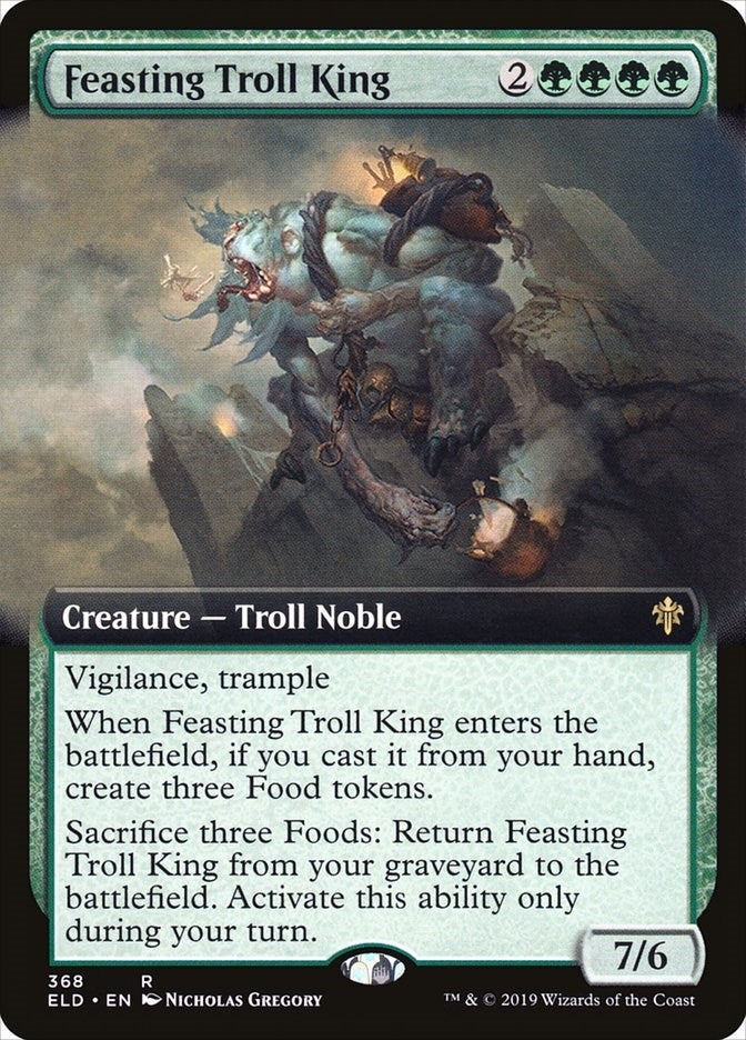 Image for Feasting Troll King (Extended Art) (Throne of Eldraine) (368) - Magic: The Gathering