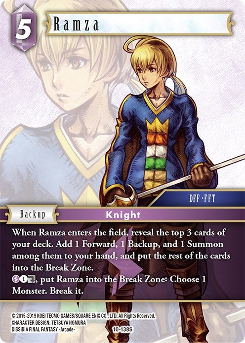 Image for Ramza (Starter) (Opus X) (10-138S) - Final Fantasy TCG
