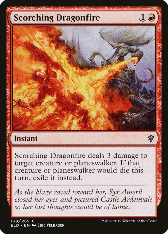 Image for Scorching Dragonfire (Throne of Eldraine) (139) - Magic: The Gathering