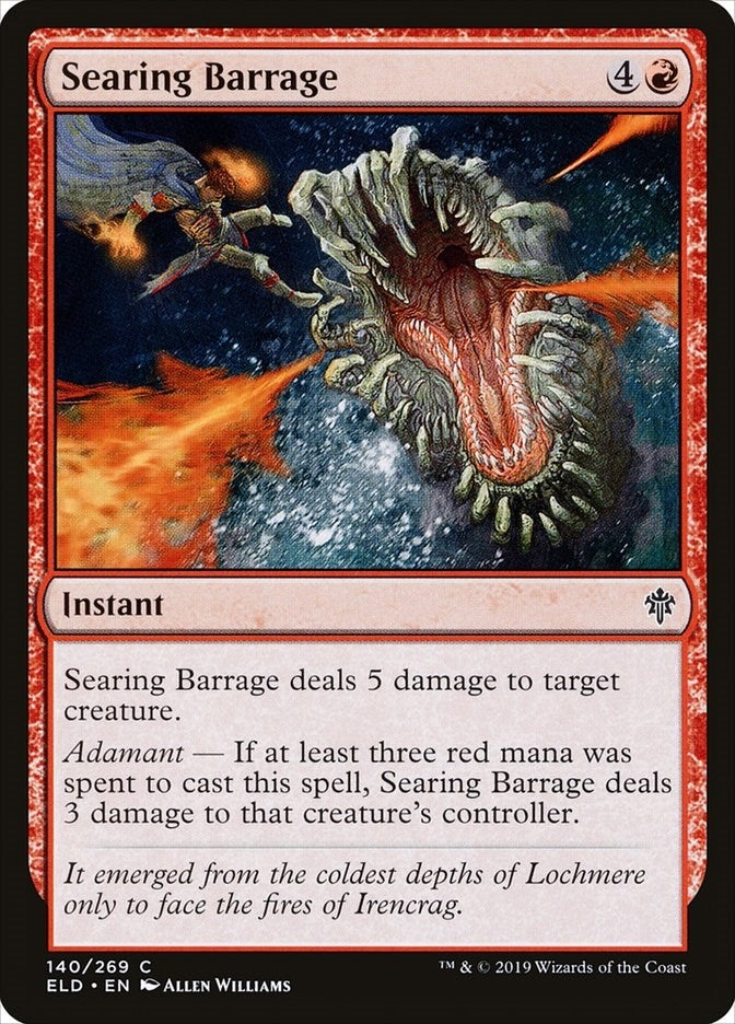 Image for Searing Barrage (Throne of Eldraine) (140) - Magic: The Gathering