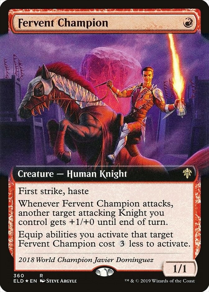 Image for Fervent Champion (Extended Art) (Throne of Eldraine) (360) - Magic: The Gathering