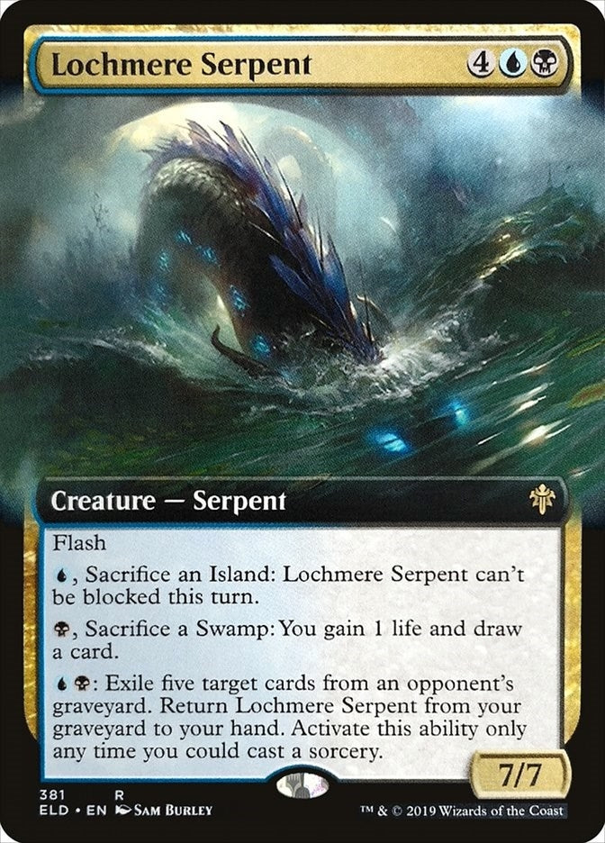Image for Lochmere Serpent (Extended Art) (Throne of Eldraine) (381) - Magic: The Gathering