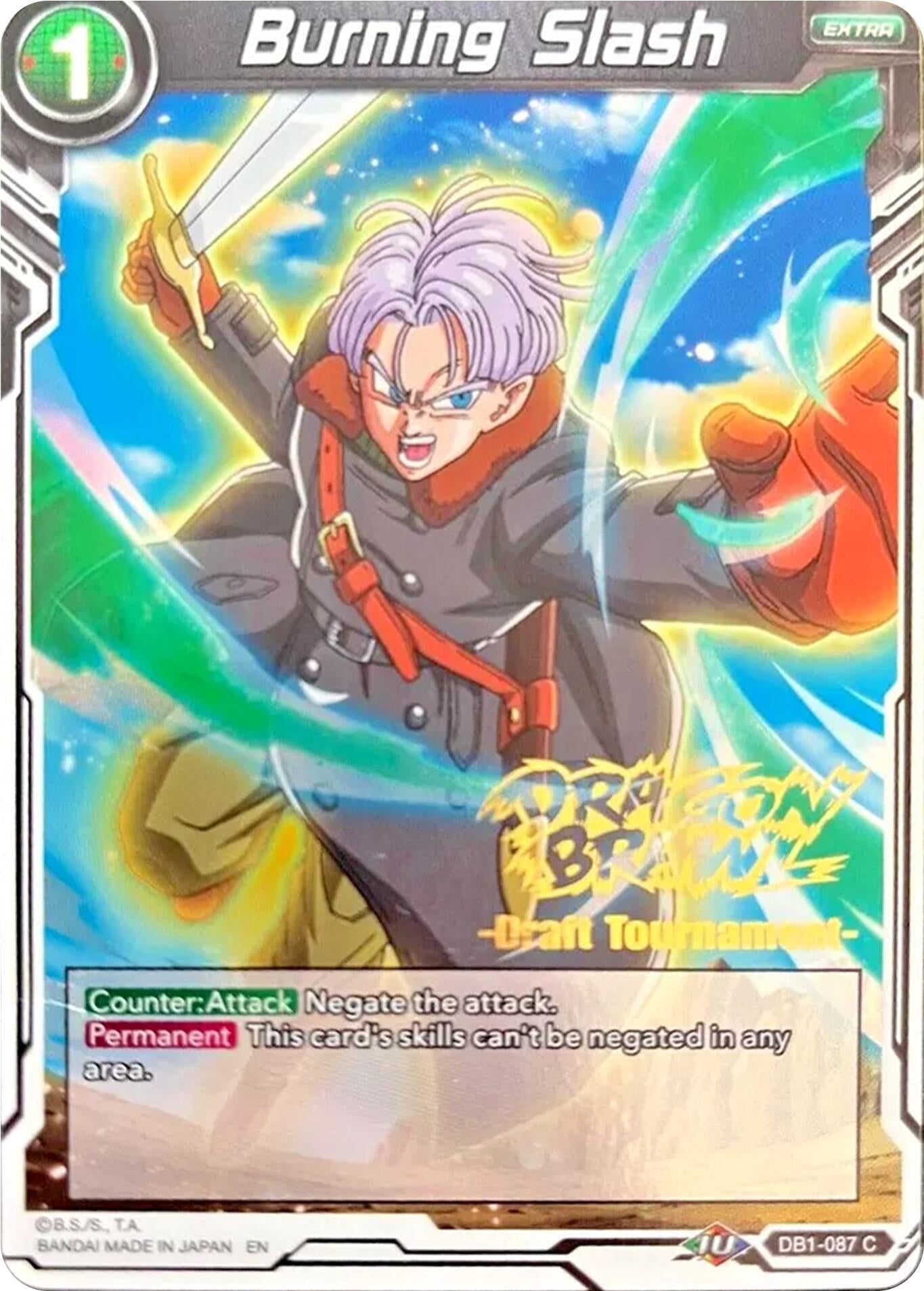 Image for Burning Slash (Dragon Brawl Draft Tournament Gold Stamped) (Promotion Cards) (DB1-087) - Dragon Ball Super: Masters