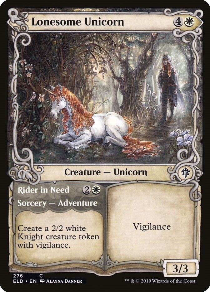 Image for Lonesome Unicorn (Showcase) (Throne of Eldraine) (276) - Magic: The Gathering