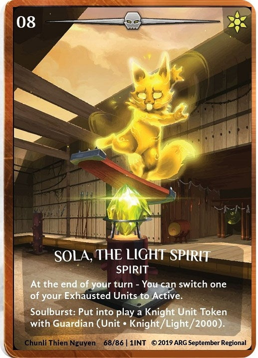 Image for Sola, the Light Spirit (Bronze Metal) (ARG September 2019 Regional) (Argent Saga Promos) (68/86 | 1INT) - Argent Saga TCG