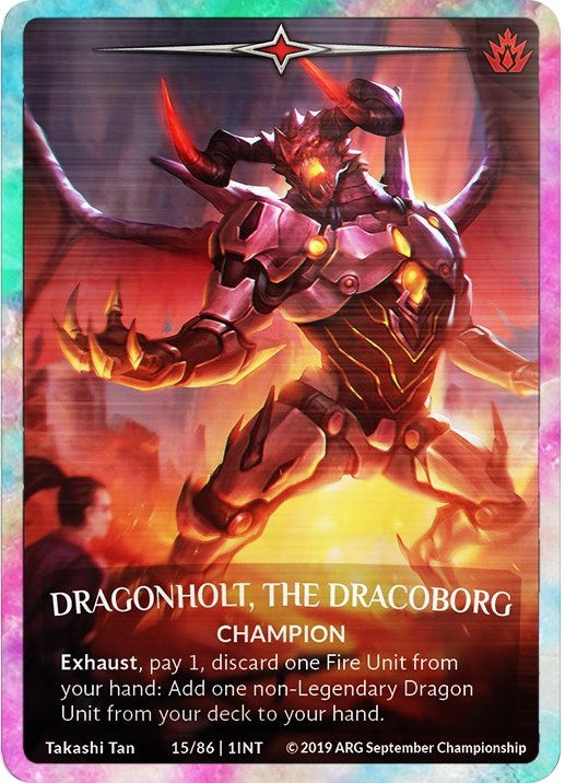 Image for Dragonholt, the Dracoborg (Rainbow Metal) (ARG September 2019 Championship) (Argent Saga Promos) (15/86 | 1INT) - Argent Saga TCG
