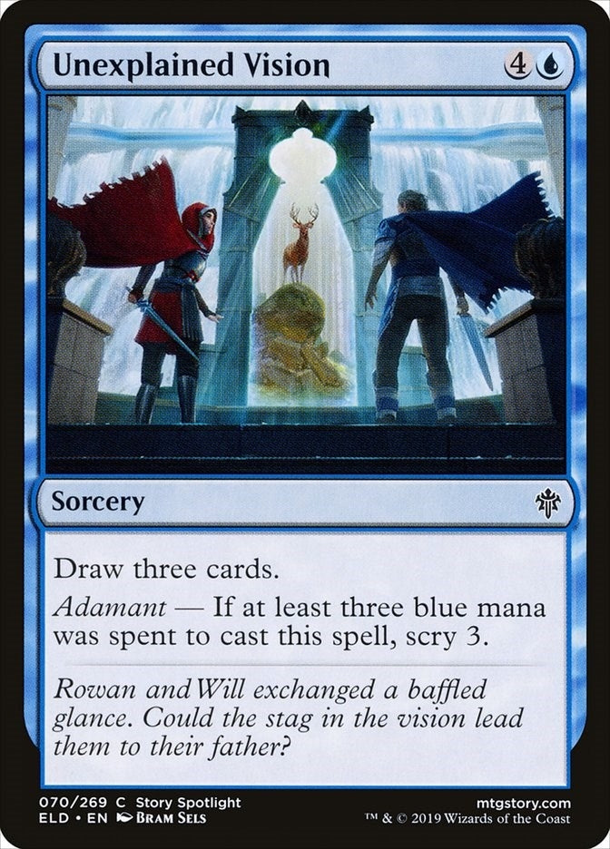 Image for Unexplained Vision (Throne of Eldraine) (70) - Magic: The Gathering